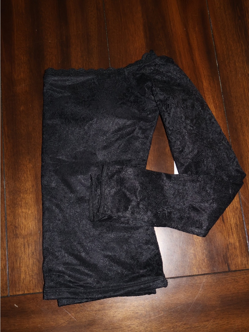 Abercrombie & Fitch Black Lace-Trim Bra-Free Tank Top